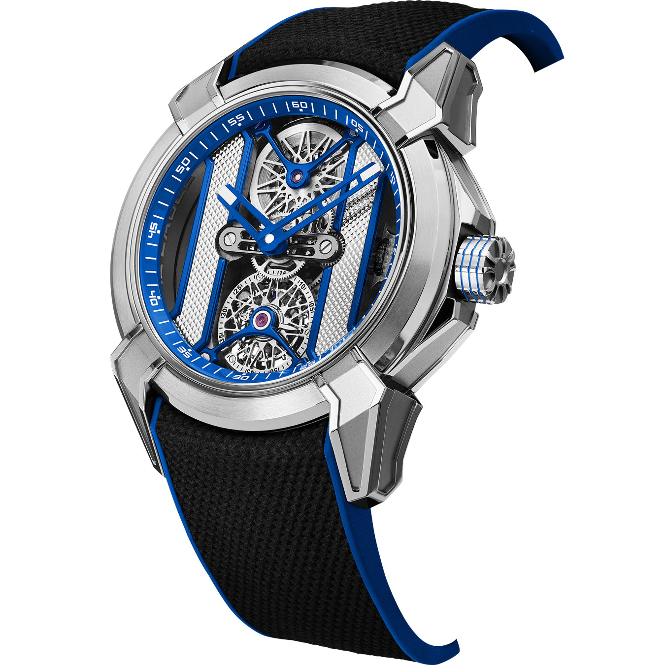 Jacob & Co. Epic X Tourbillon Khabib Titanium Blue on Strap