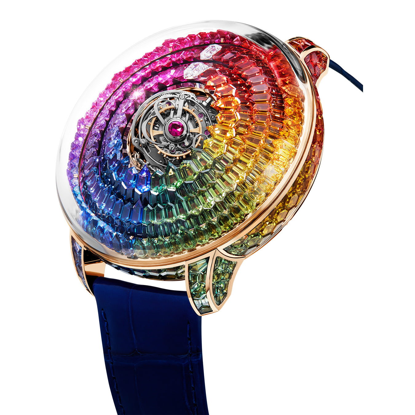 Jacob & Co. The Mystery Tourbillon Rose Gold Rainbow on Strap