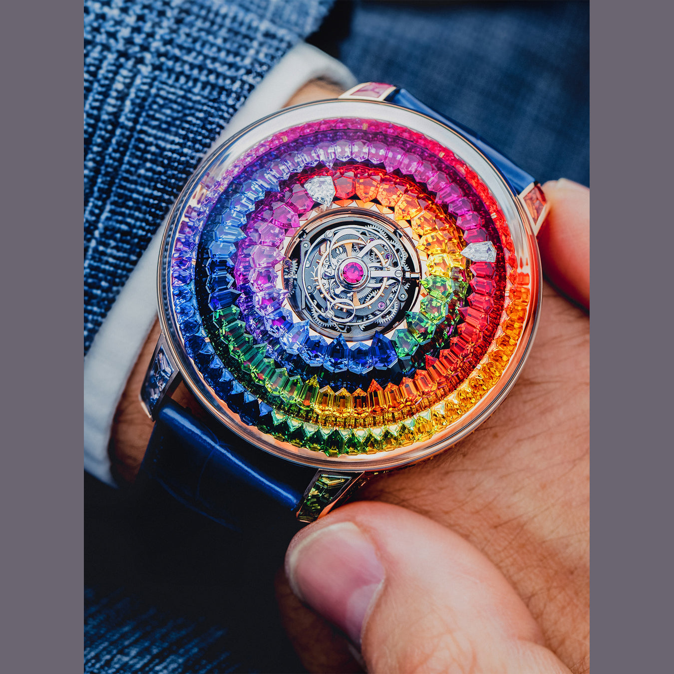 Jacob & Co. The Mystery Tourbillon Rose Gold Rainbow on Strap