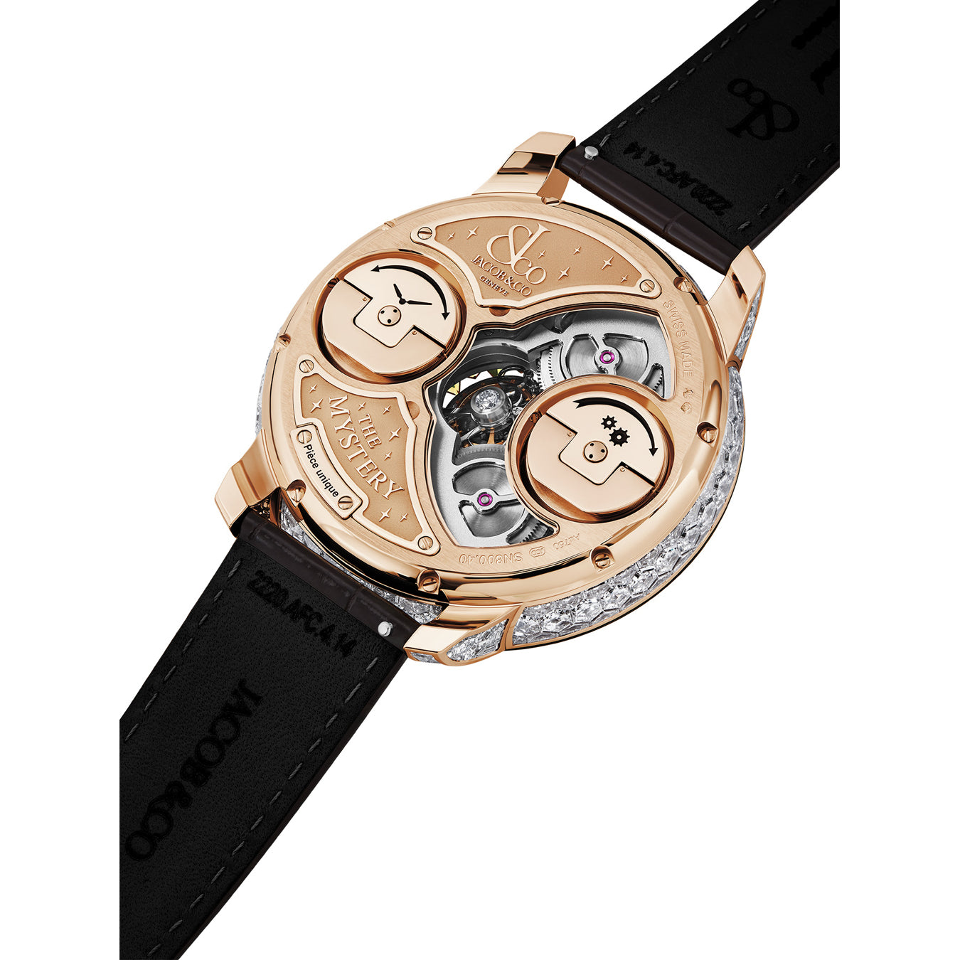 Jacob & Co. The Mystery Tourbillon Yellow Sapphires Rose Gold on Strap