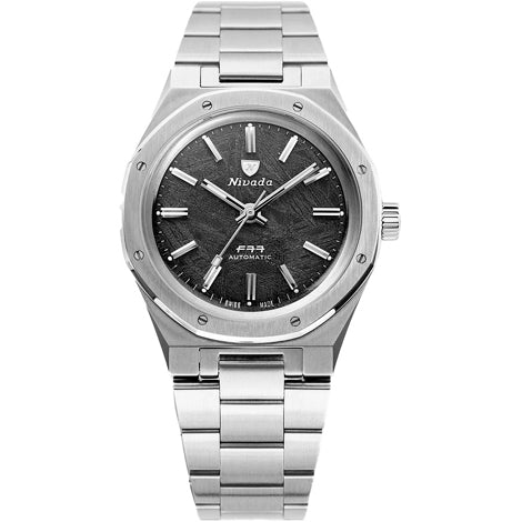 Nivada Grenchen 68016A77 F77 Stainless Steel Meteorite