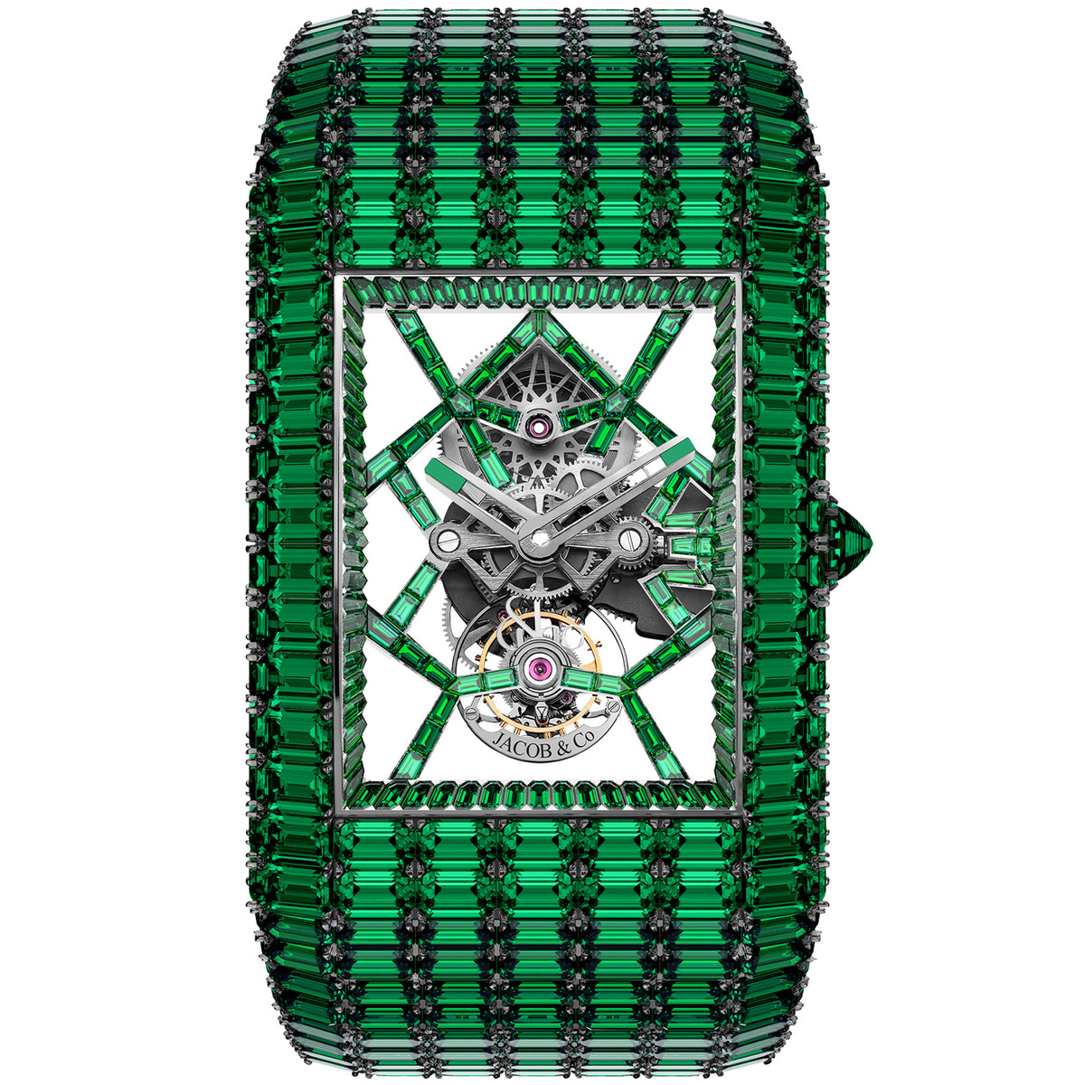 Jacob & Co. Billionaire III Emeralds White Gold on Bracelet — Luxury Watch available at Teglex Store