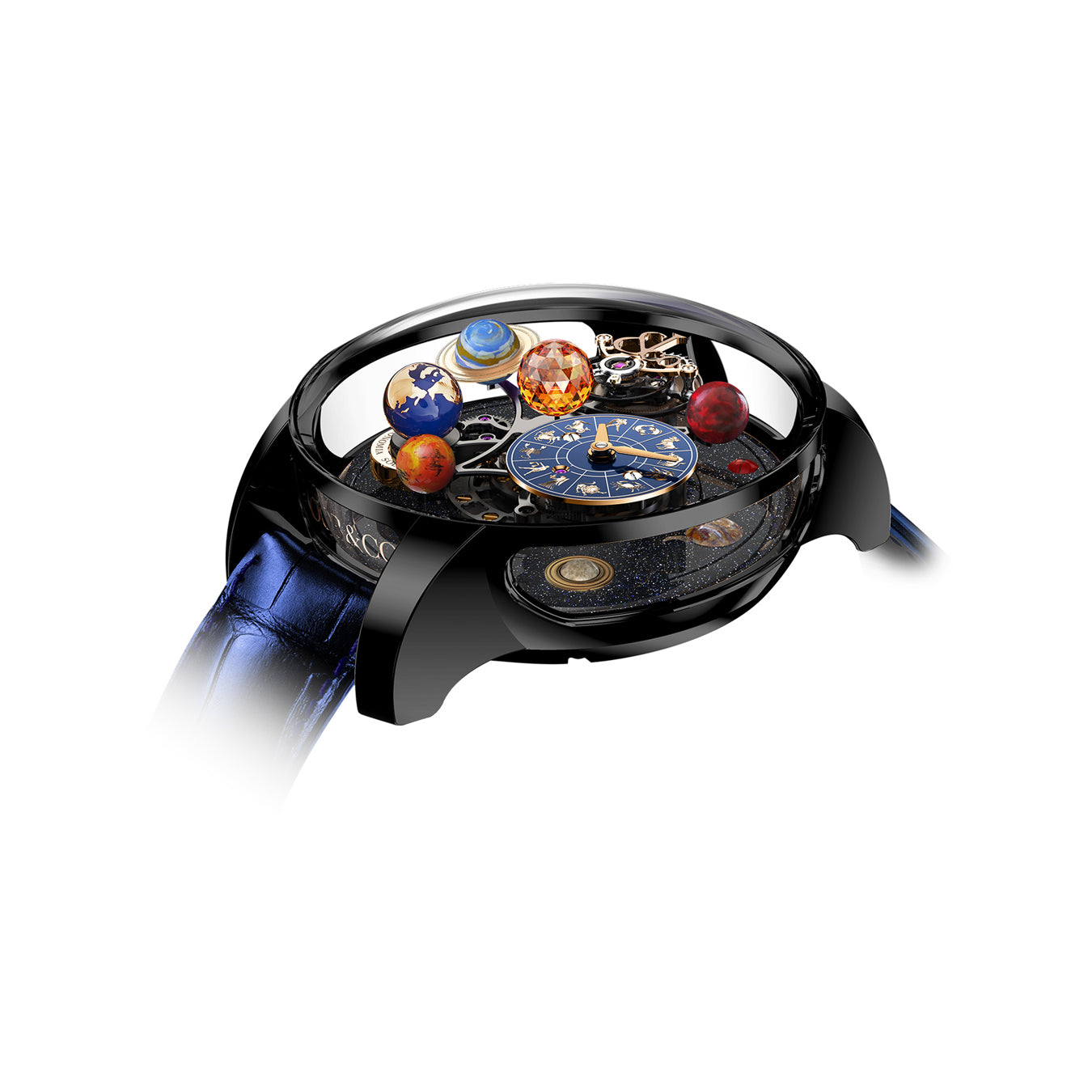 Jacob & Co. Astronomia Solar Zodiac Black DLC Titanium Sapphire