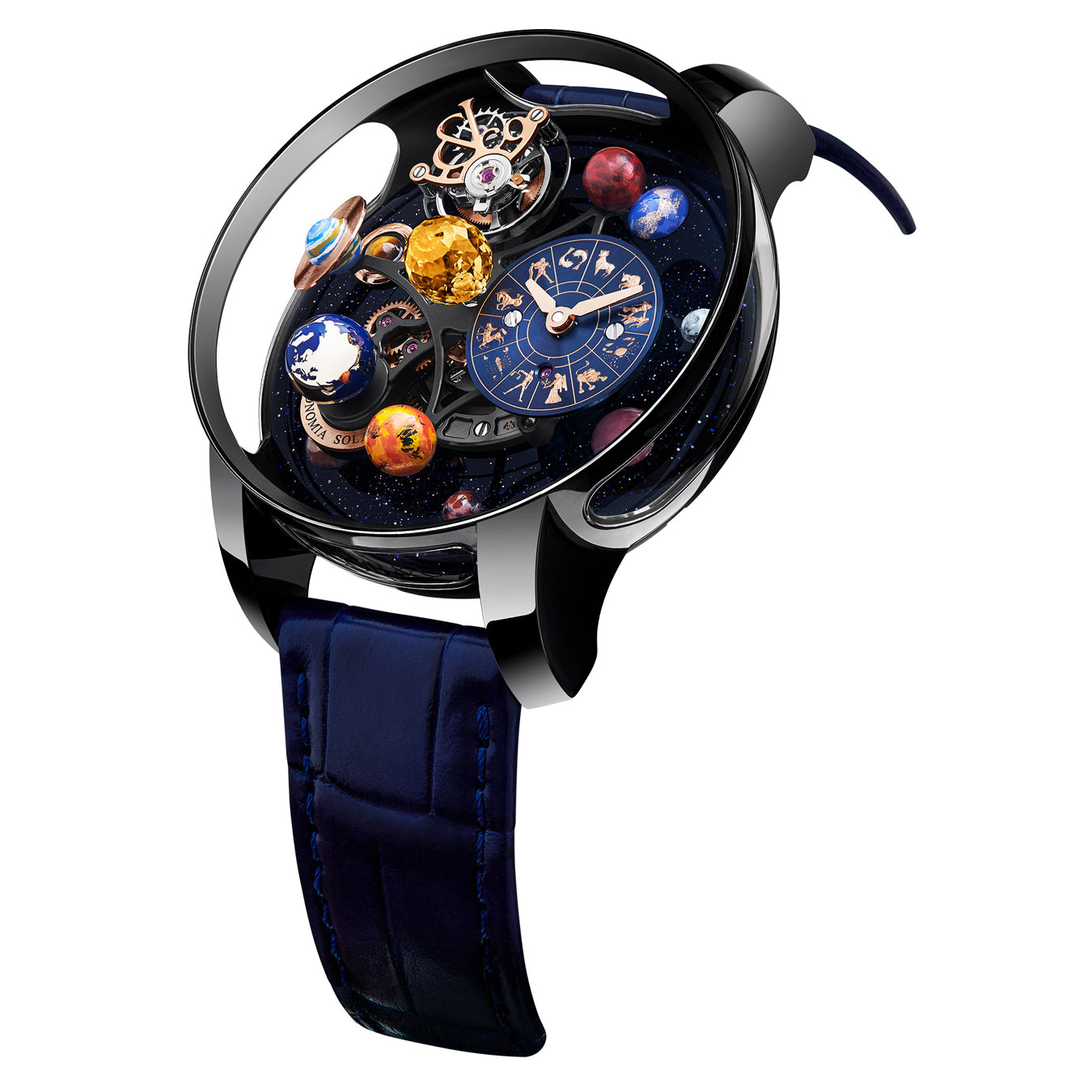 Jacob & Co. Astronomia Solar Zodiac Black DLC Titanium Sapphire