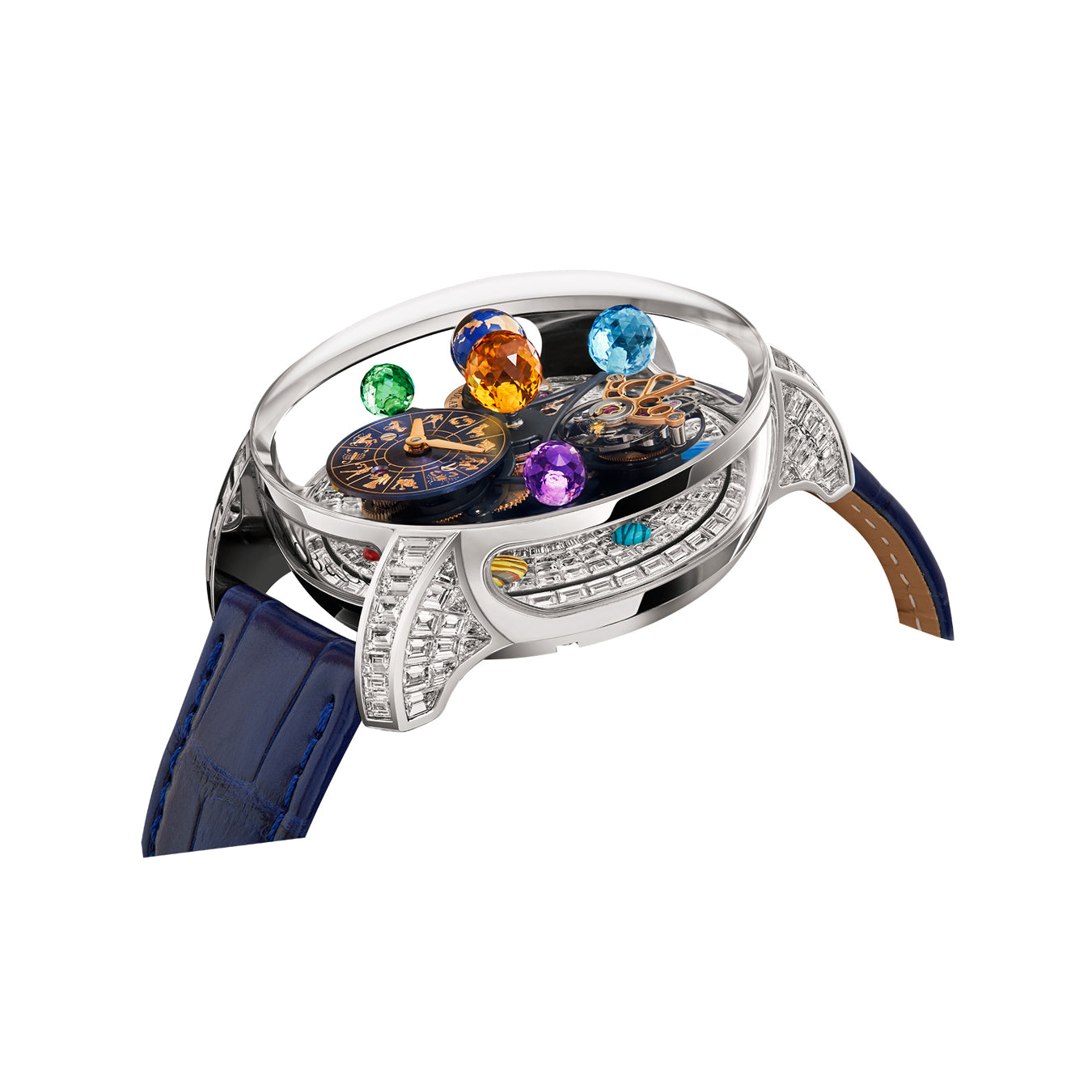 Jacob & Co. Astronomia Solar Zodiac Baguette White Gold