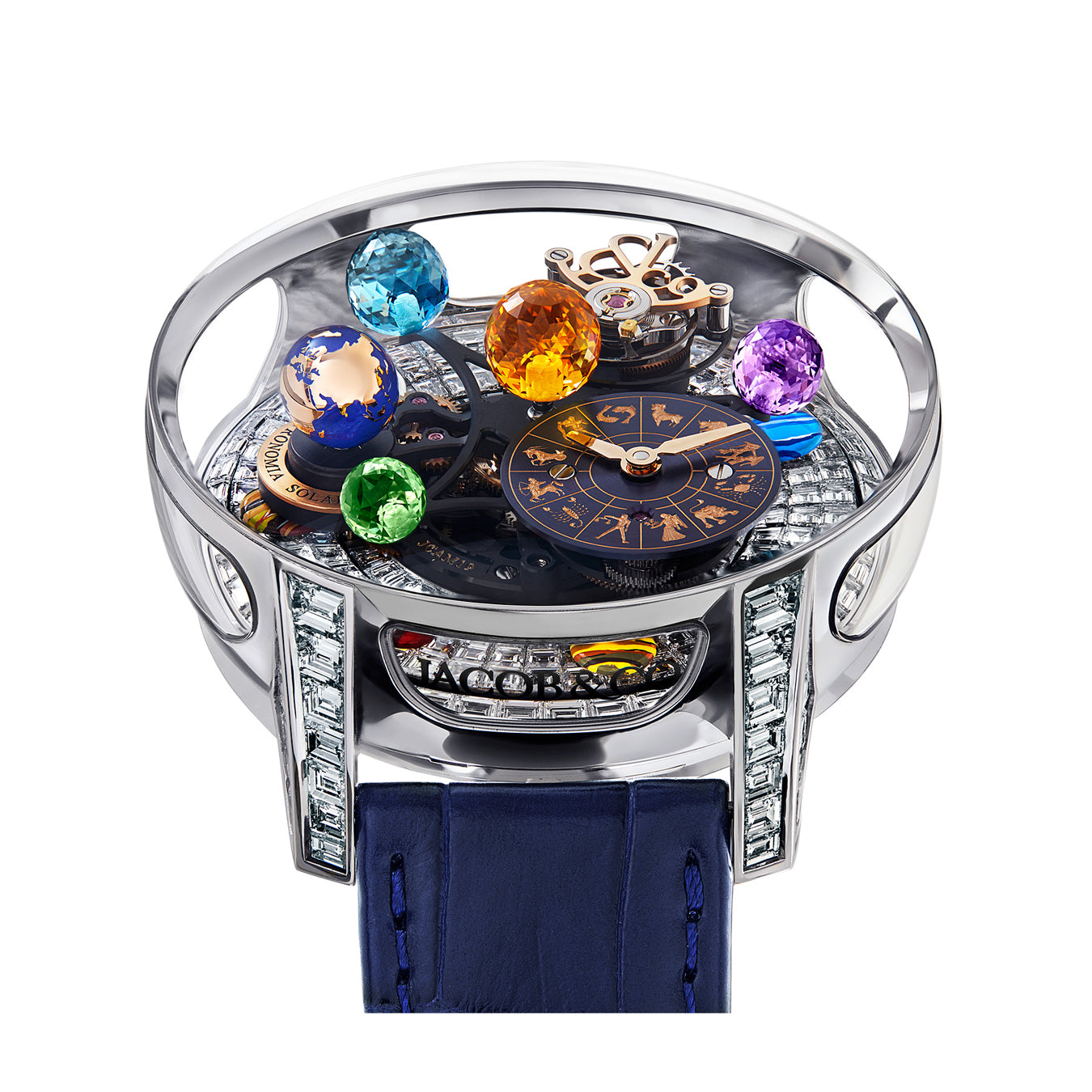 Jacob & Co. Astronomia Solar Zodiac Baguette White Gold