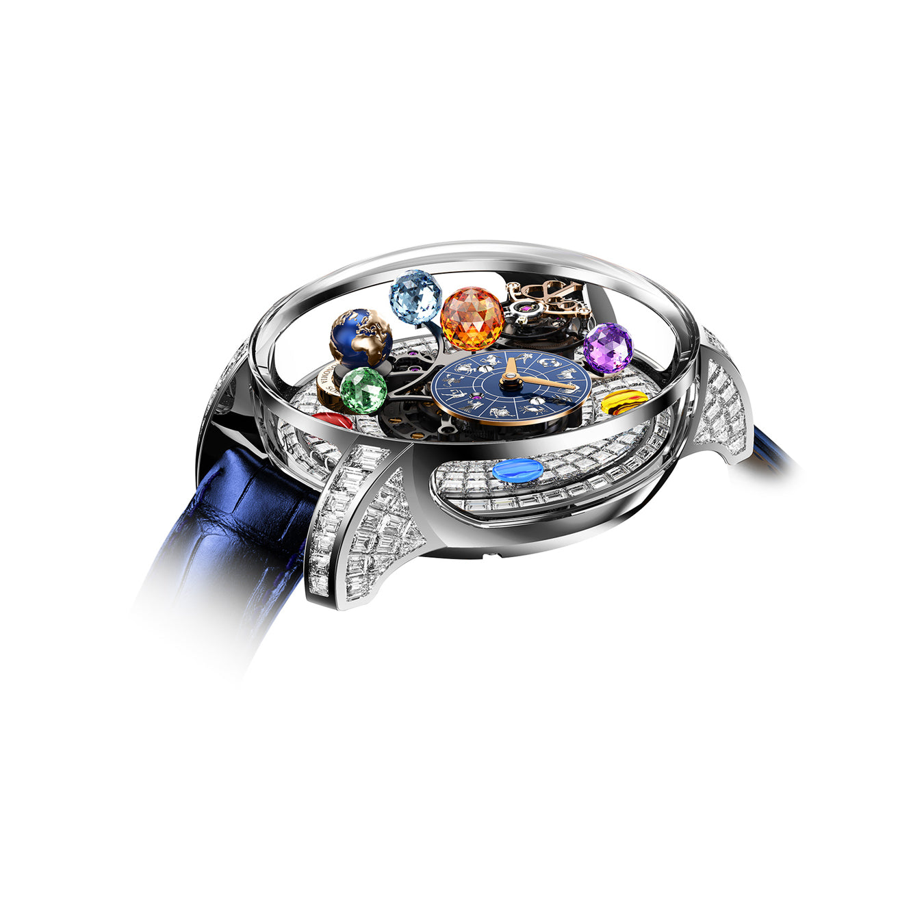Jacob & Co. Astronomia Solar Zodiac Baguette White Gold