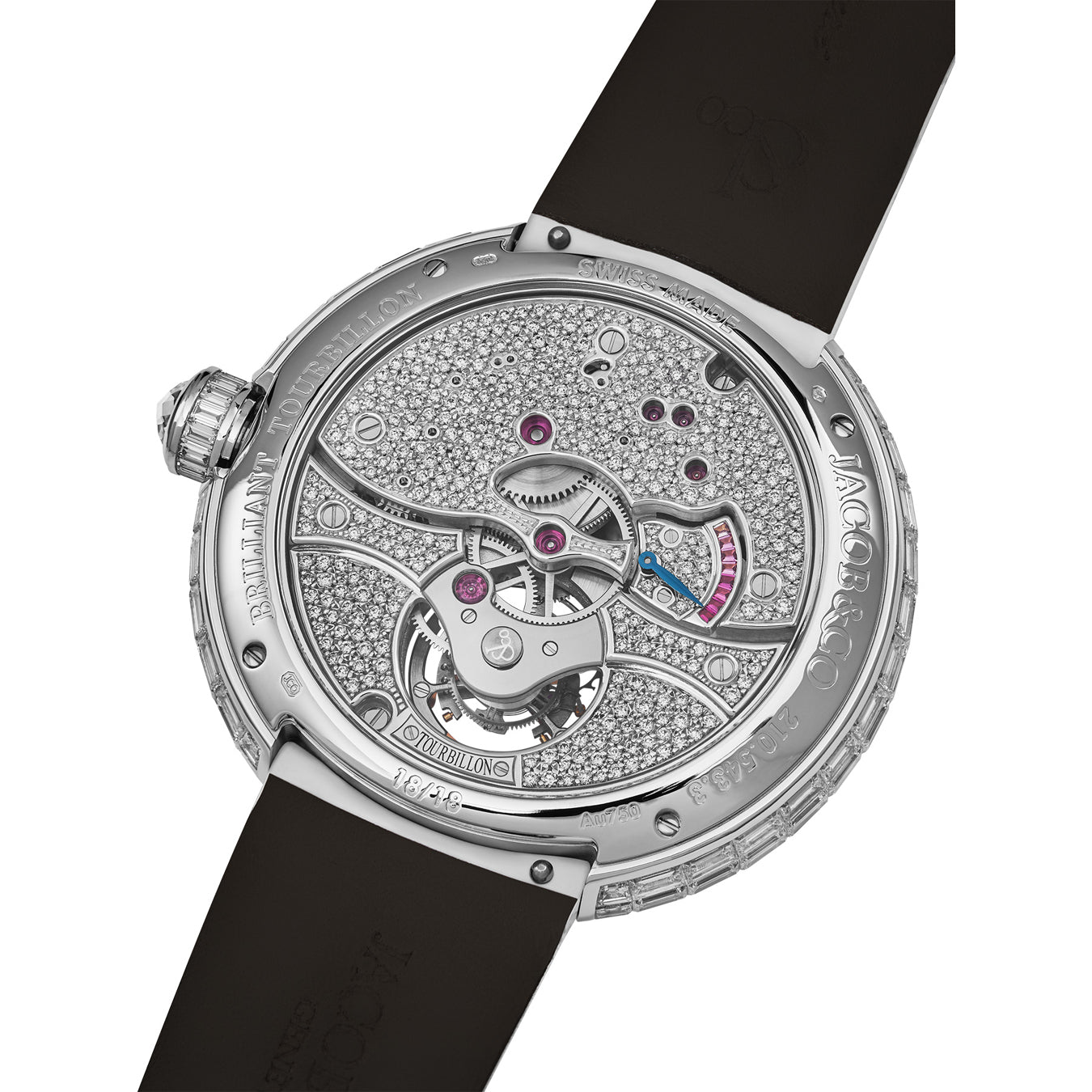 Jacob & Co. Brilliant Flying Tourbillon Diamonds White Gold on Strap