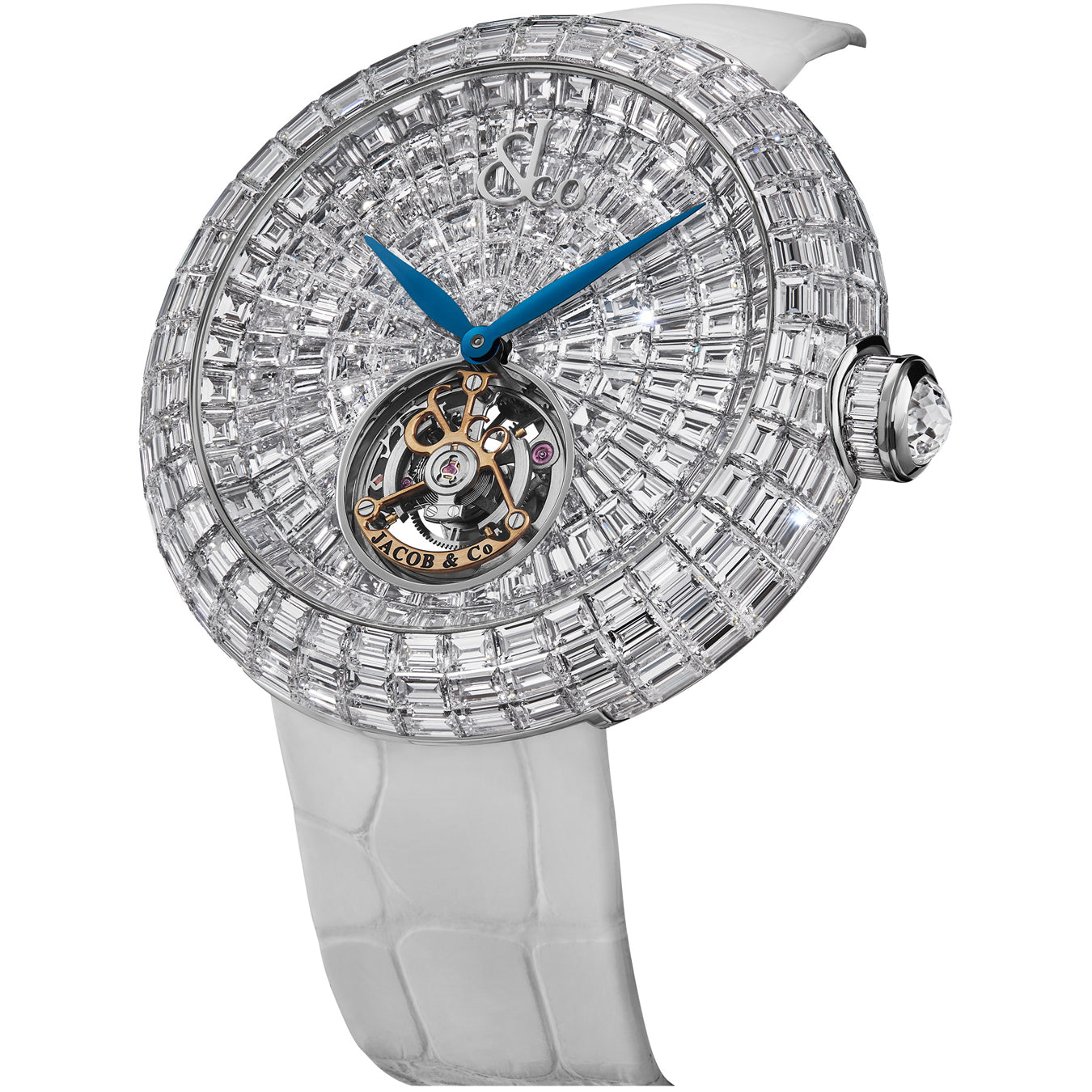 Jacob & Co. Brilliant Flying Tourbillon Diamonds White Gold on Strap