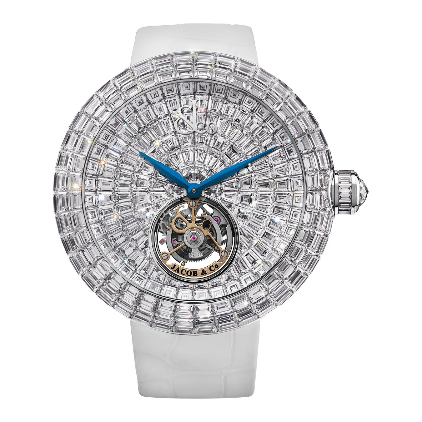 Jacob & Co. Brilliant Flying Tourbillon Diamonds White Gold on Strap