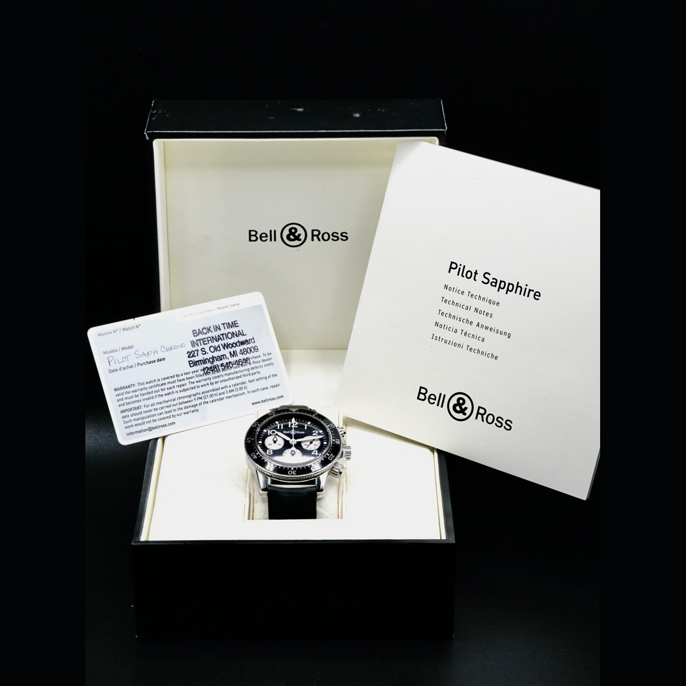 Bell & Ross Pilot Sapphire Chrono
