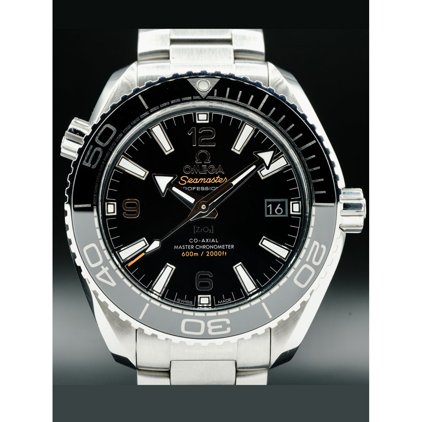 Omega 215.30.40.20.01.001 Planet Ocean Co-Axial Master Chronometer 39.5mm Black Dial on Bracelet