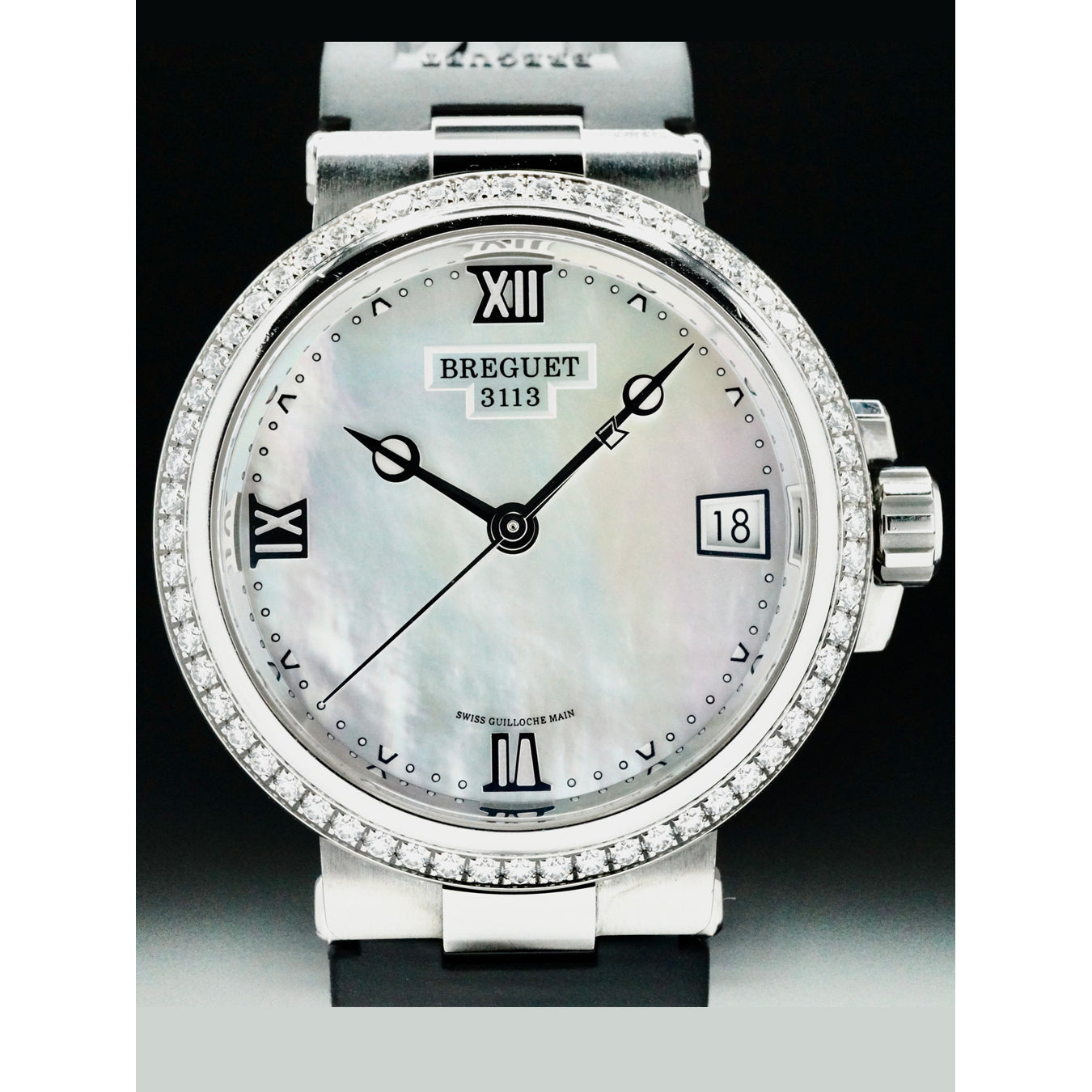 Breguet 9518ST/5W/584/D000 Marine White Mother of Pearl Dial