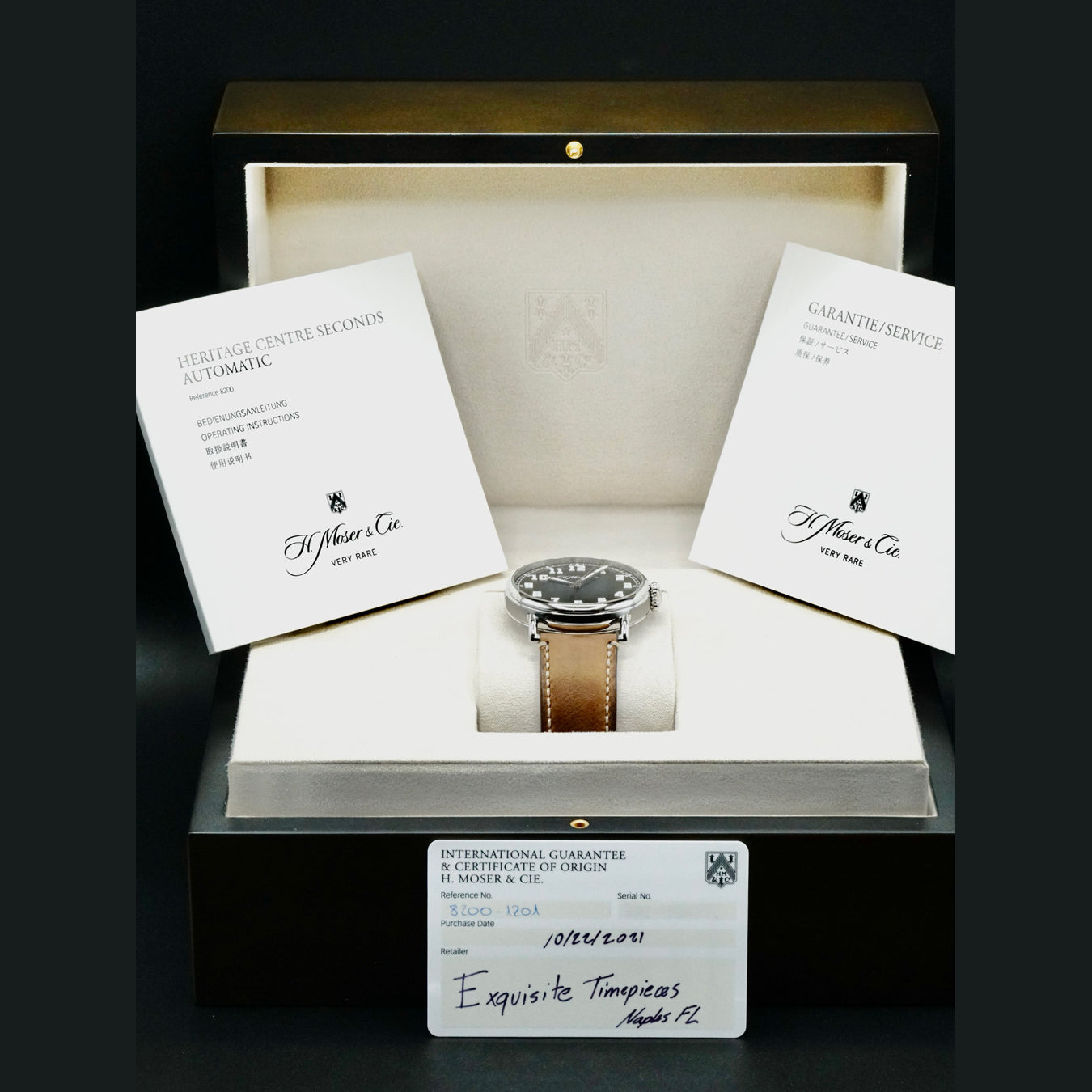H. Moser & Cie. 8200-1201 Heritage Centre Seconds Funky Blue