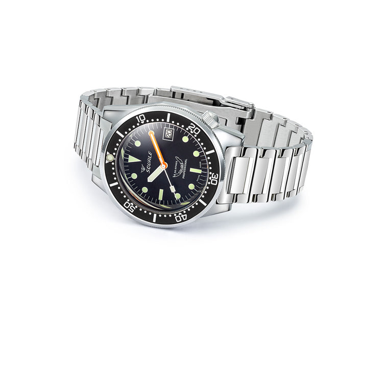 Squale 1521 Classic Steel Black on Bracelet 1521CL.SQ20L