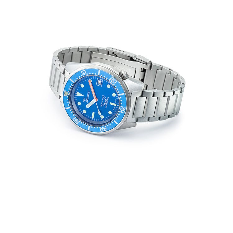Squale 1521 Blue Blasted Steel Blue on Bracelet 1521BLUEBL.SQ20S