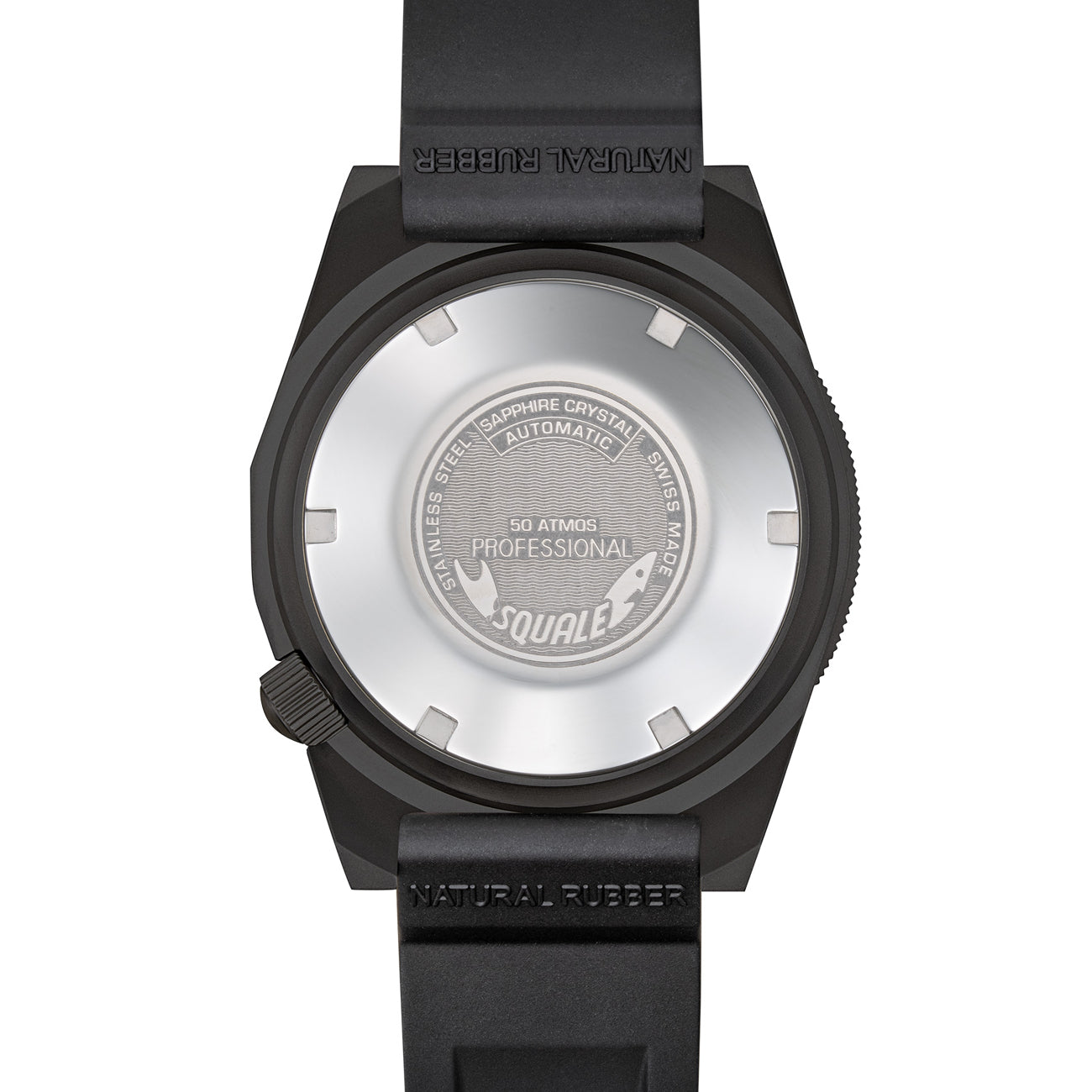 Squale 1521 Pvd Steel Black on Strap 1521PVD.VO