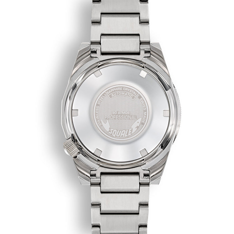 Squale 1521 Full Luminous Militaire Steel White on Bracelet 1521FUMIWT.SQ20L