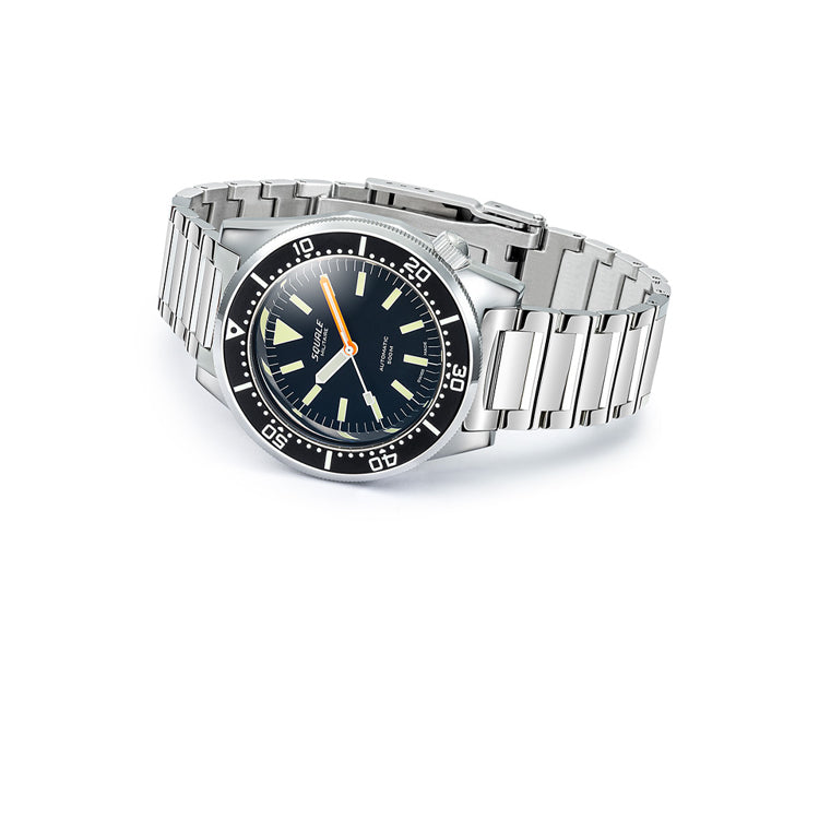 Squale 1521 Militaire Steel Black on Bracelet 1521MIL.SQ20L