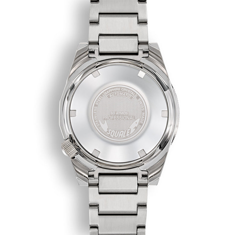 Squale 1521 Militaire Steel Black on Bracelet 1521MIL.SQ20L