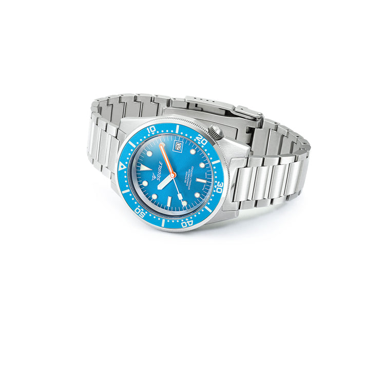 Squale 1521 Ocean COSC Steel Blue on Bracelet 1521COSOCN.SQ20B