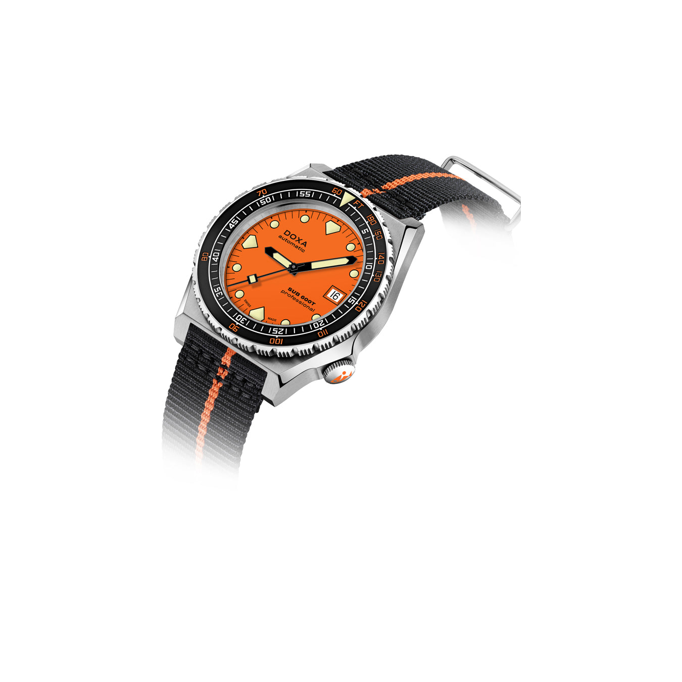 DOXA Sub 600T Professional 861.10.351.34-N on Black/Orange NATO Strap