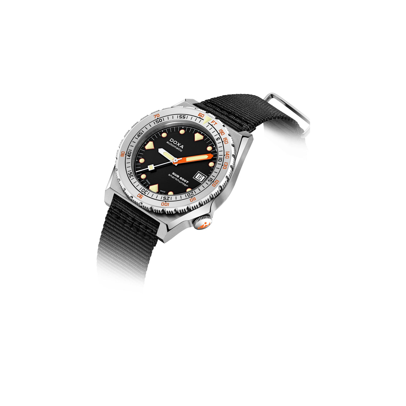 DOXA Sub 600T Sharkhunter 862.10.101.20-N on Black NATO Strap