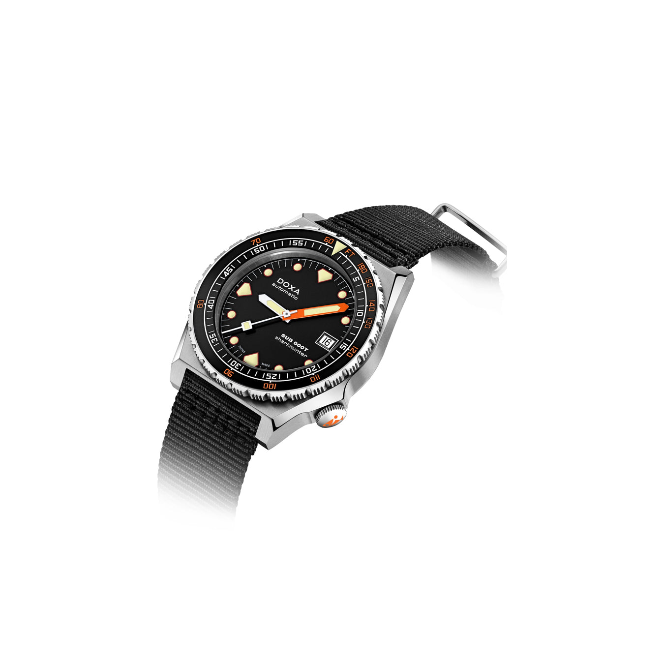 DOXA Sub 600T Sharkhunter 861.10.101.20-N on Black NATO Strap