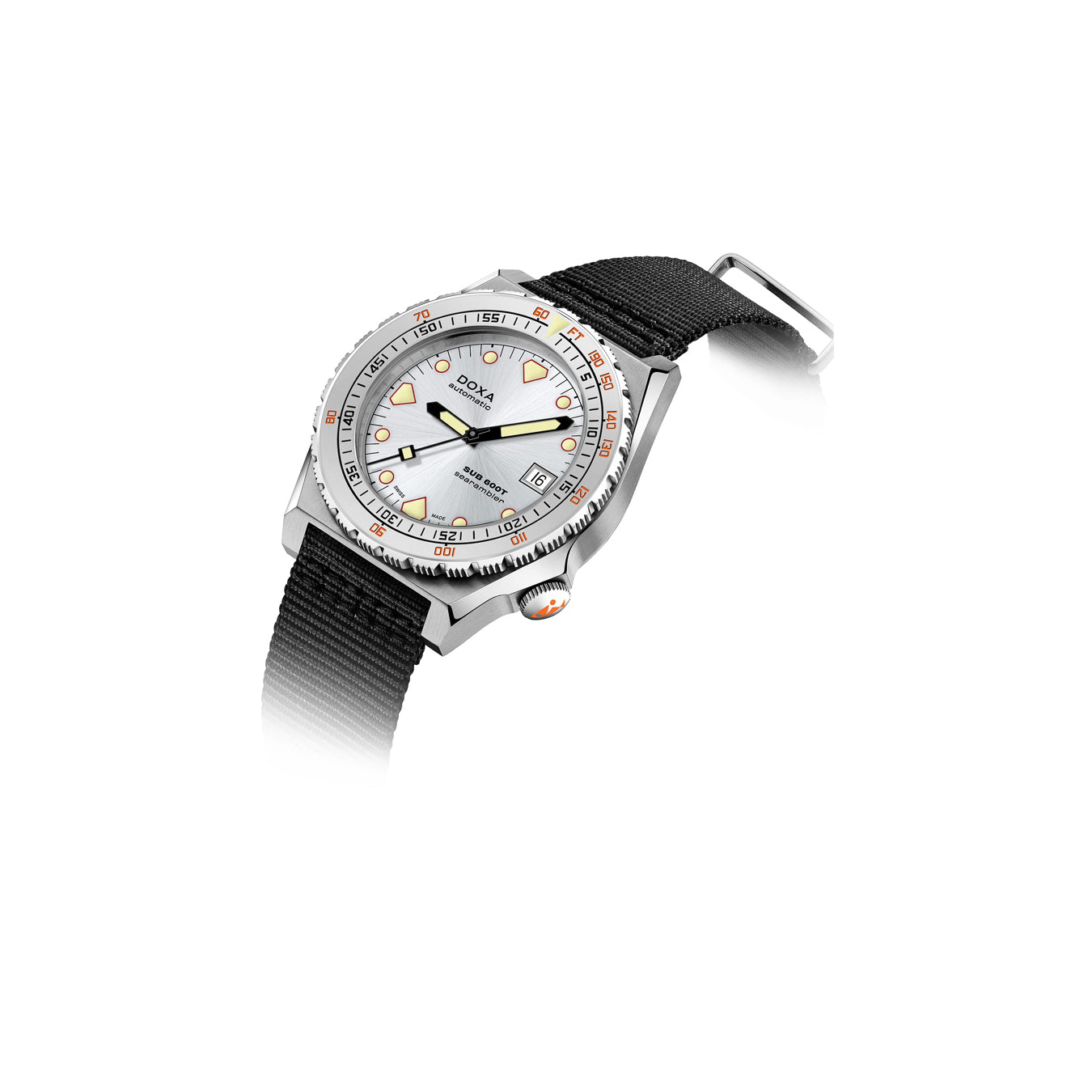 DOXA Sub 600T Searambler 862.10.021.20-N on Black NATO Strap
