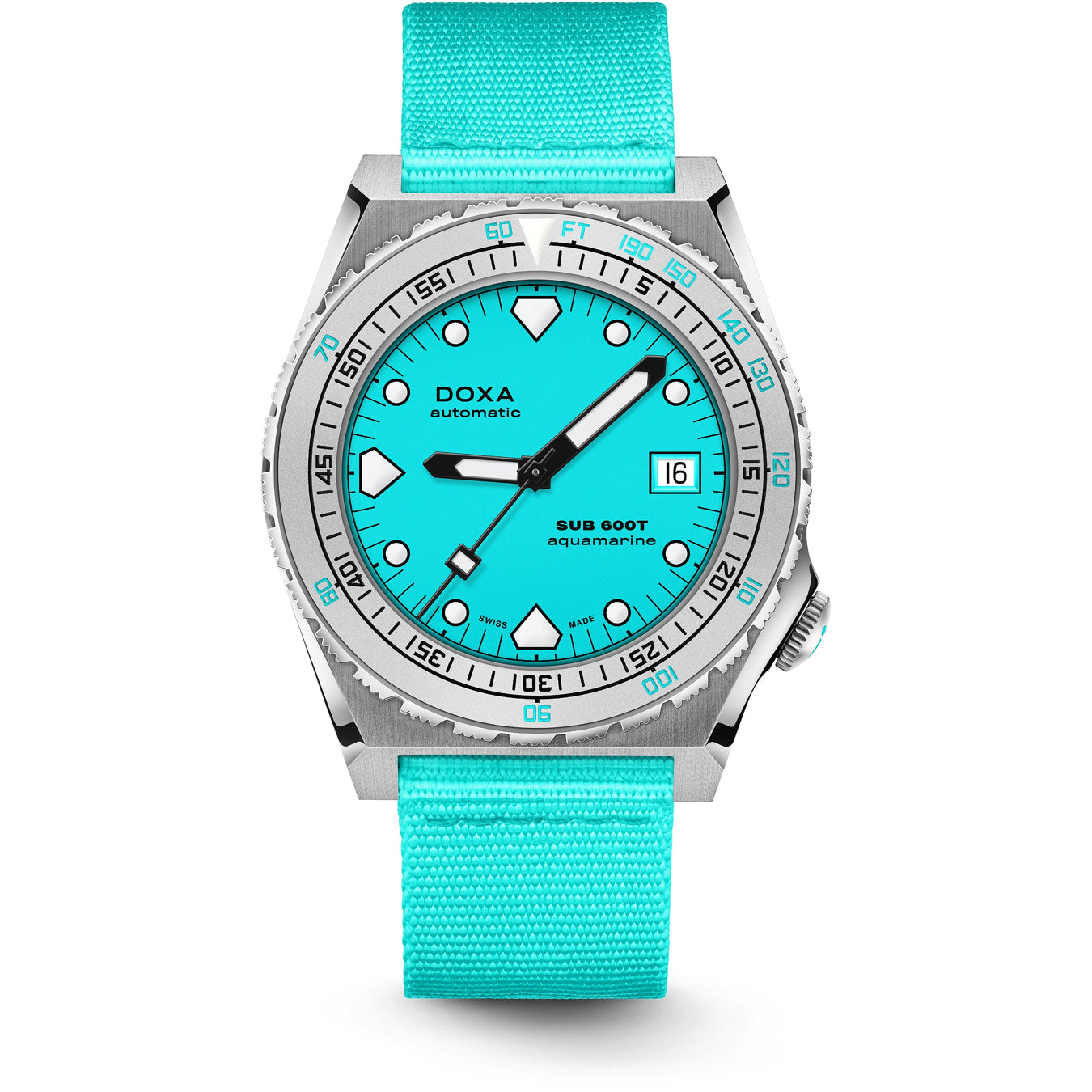 DOXA Sub 600T Aquamarine 862.10.241.25-N on NATO Strap