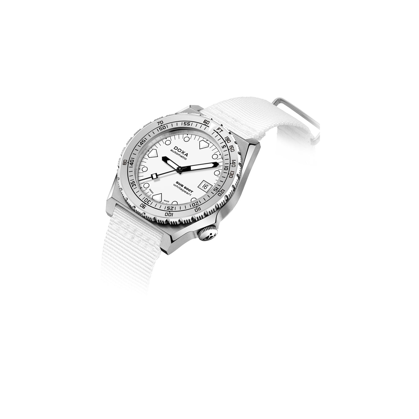 DOXA Sub 600T Whitepearl 862.10.011.23-N on NATO Strap