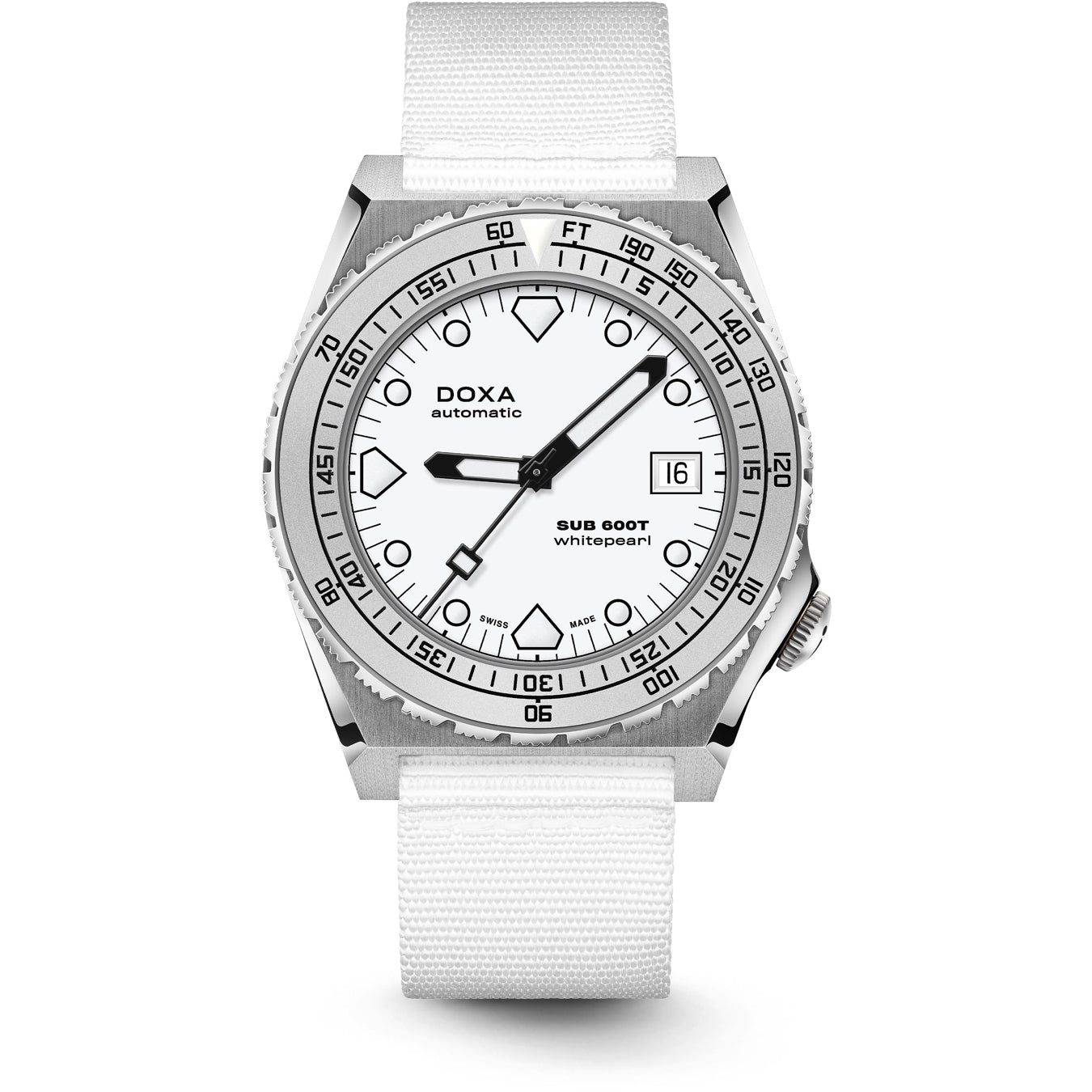DOXA Sub 600T Whitepearl 862.10.011.23-N on NATO Strap