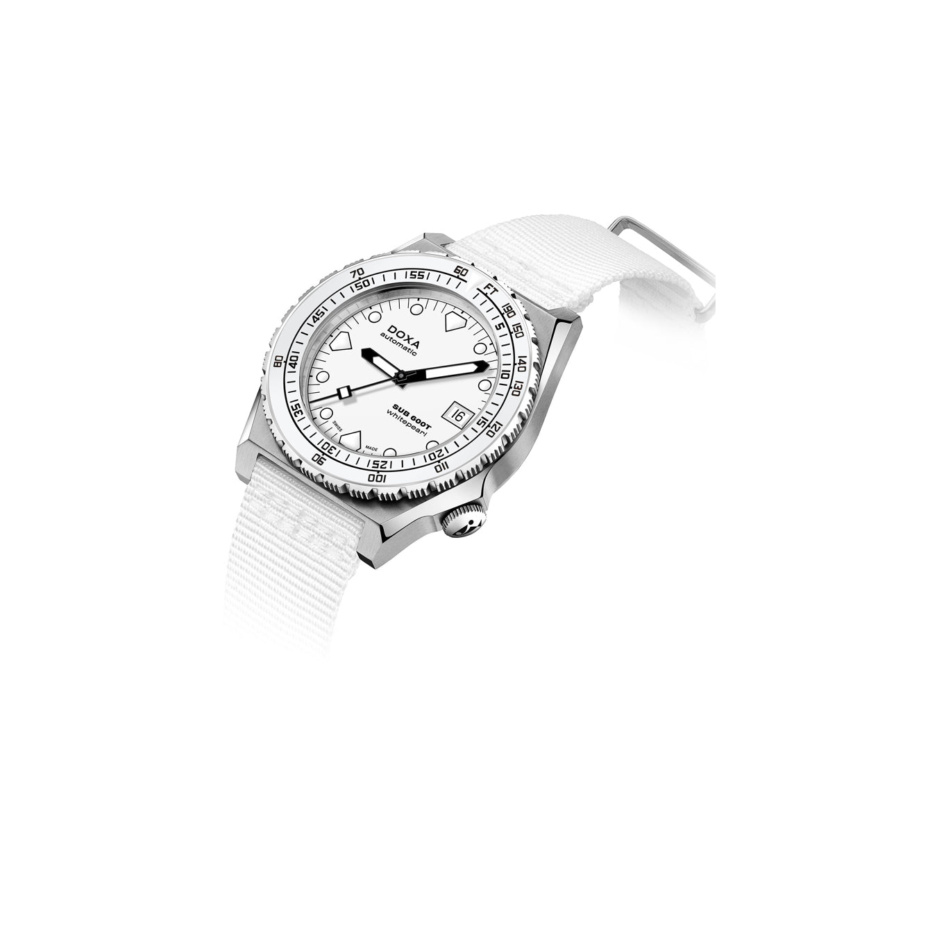 DOXA Sub 600T Whitepearl 861.10.011.23-N on NATO Strap