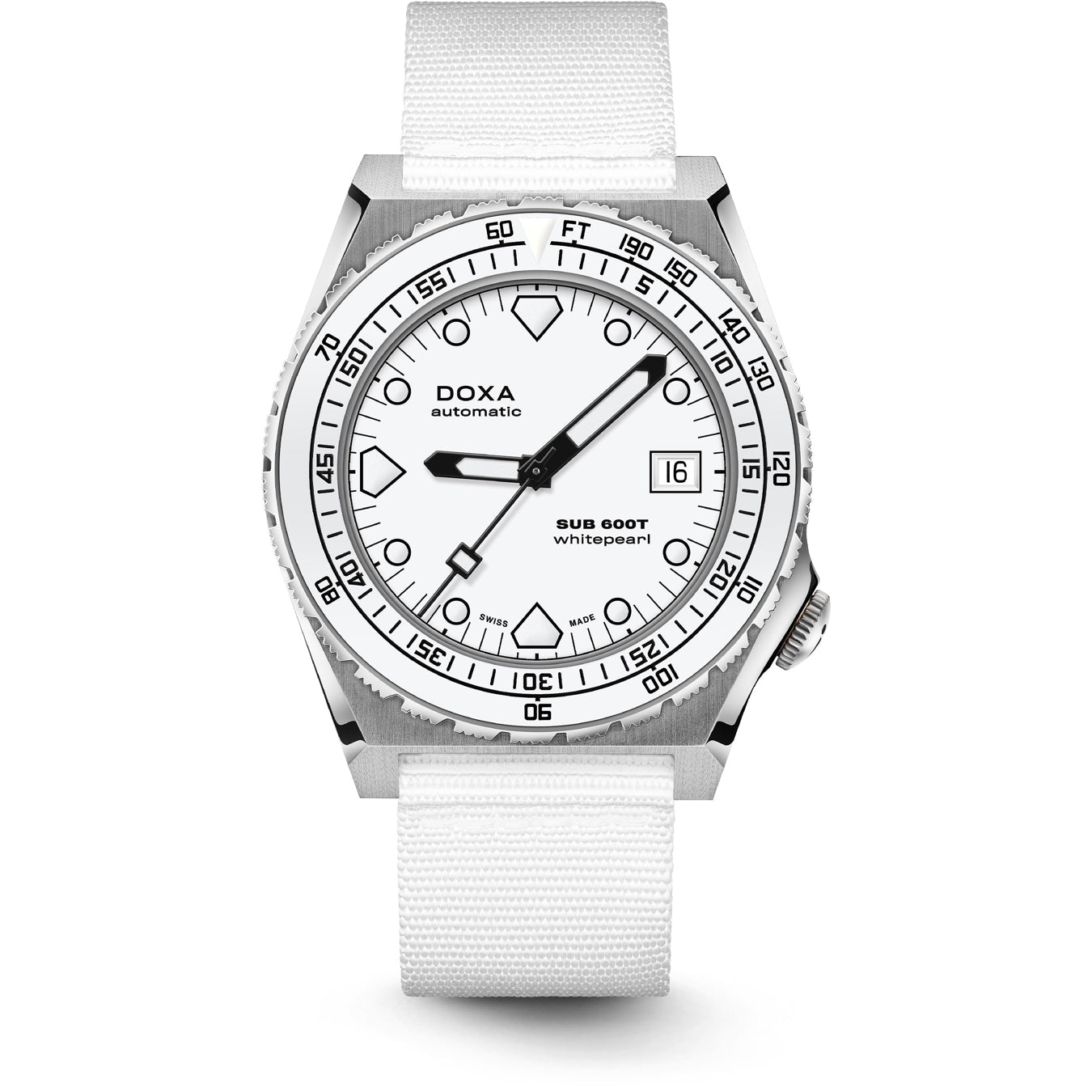DOXA Sub 600T Whitepearl 861.10.011.23-N on NATO Strap