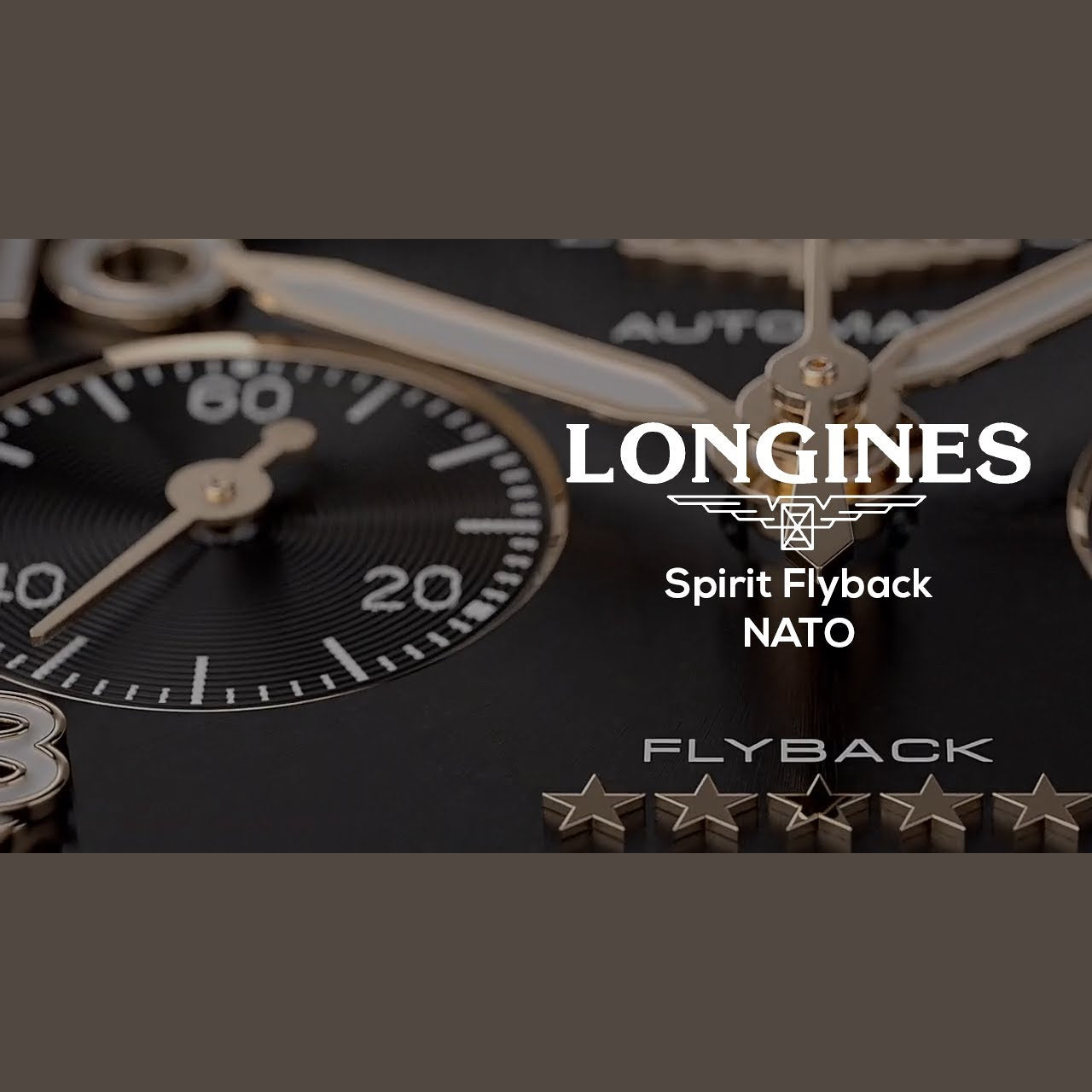 Longines L3.821.4.53.9 Spirit Flyback Black Dial on NATO Strap
