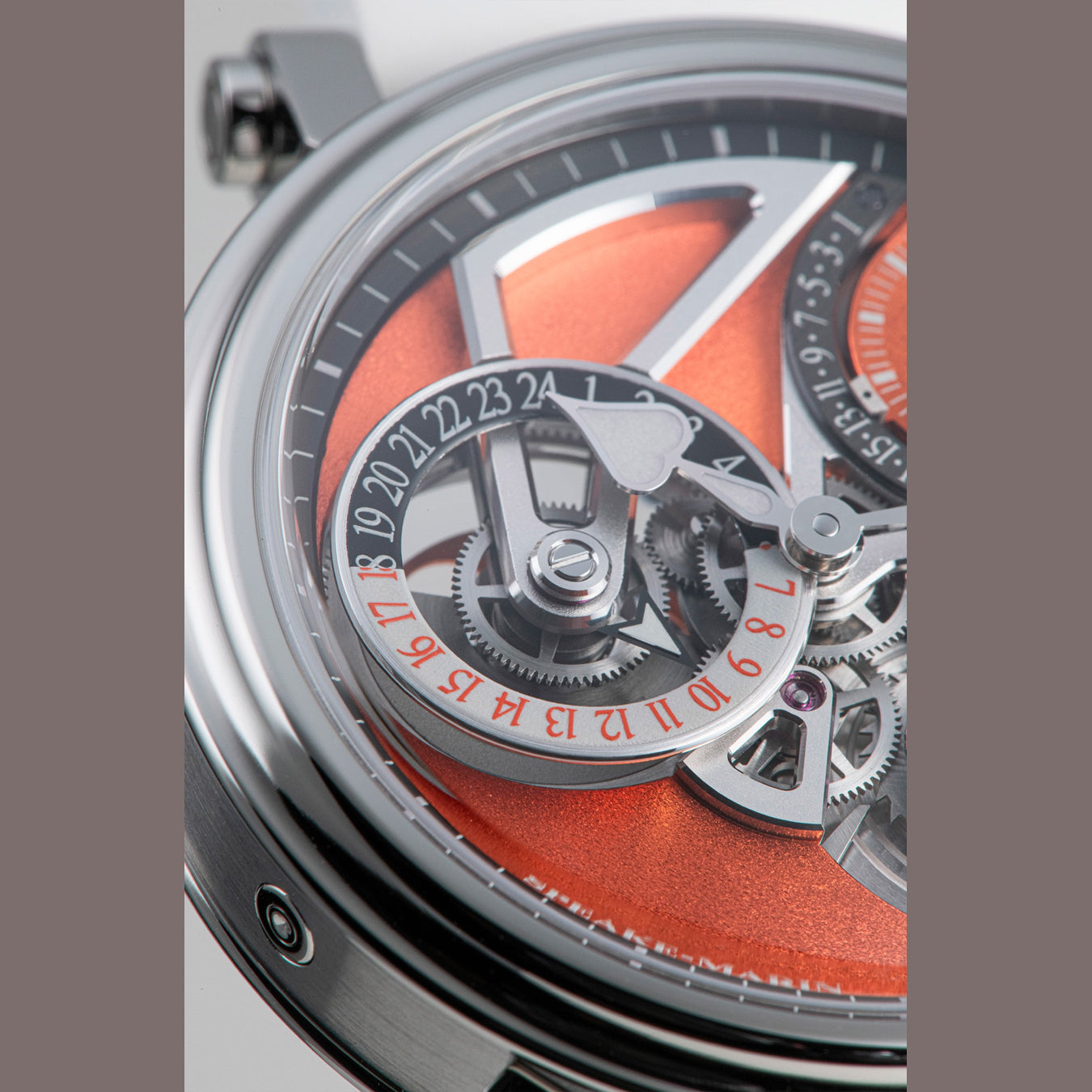 Speake-Marin 413809020 Dual Time Terracotta Titanium 38mm