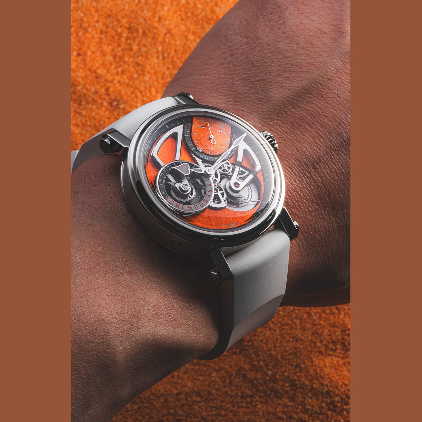 Speake-Marin 413809020 Dual Time Terracotta Titanium 38mm