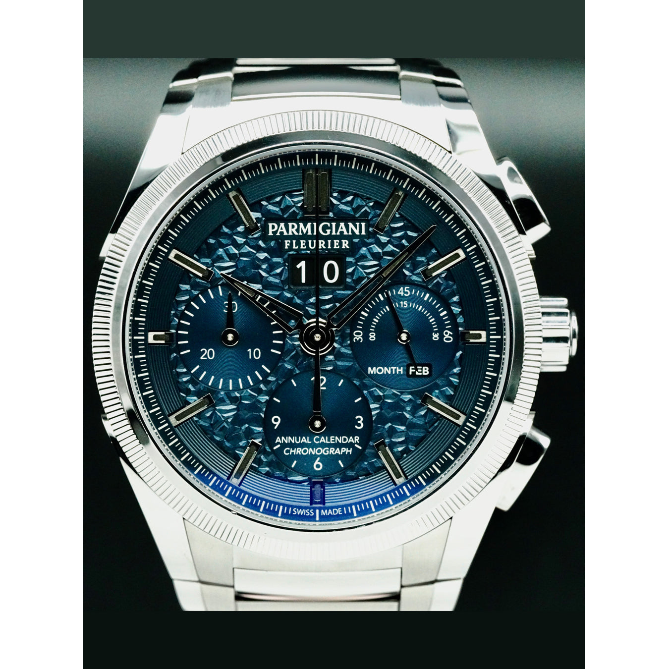 Parmigiani Fleurier PFS906-0000210-B00182 Tondagraph Tondagraph GT Acier Blue Dial Limited Edition of 10 Pieces