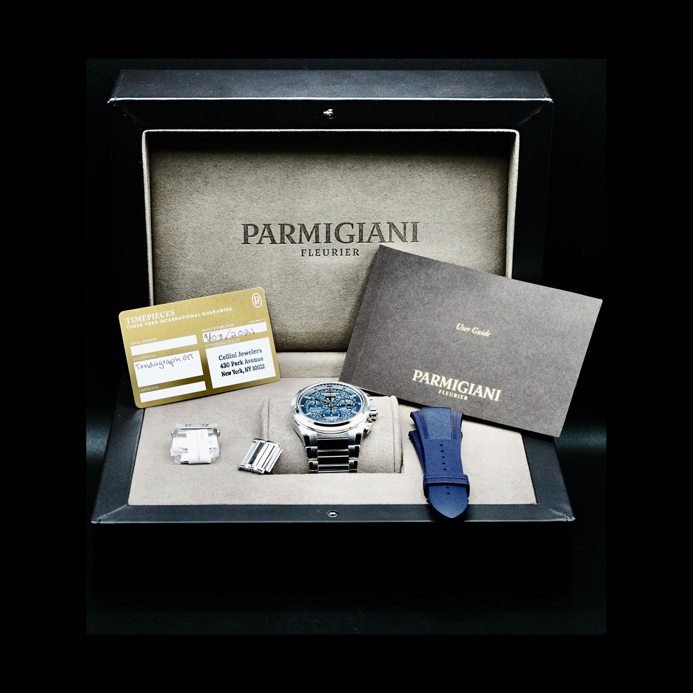Parmigiani Fleurier PFS906-0000210-B00182 Tondagraph Tondagraph GT Acier Blue Dial Limited Edition of 10 Pieces
