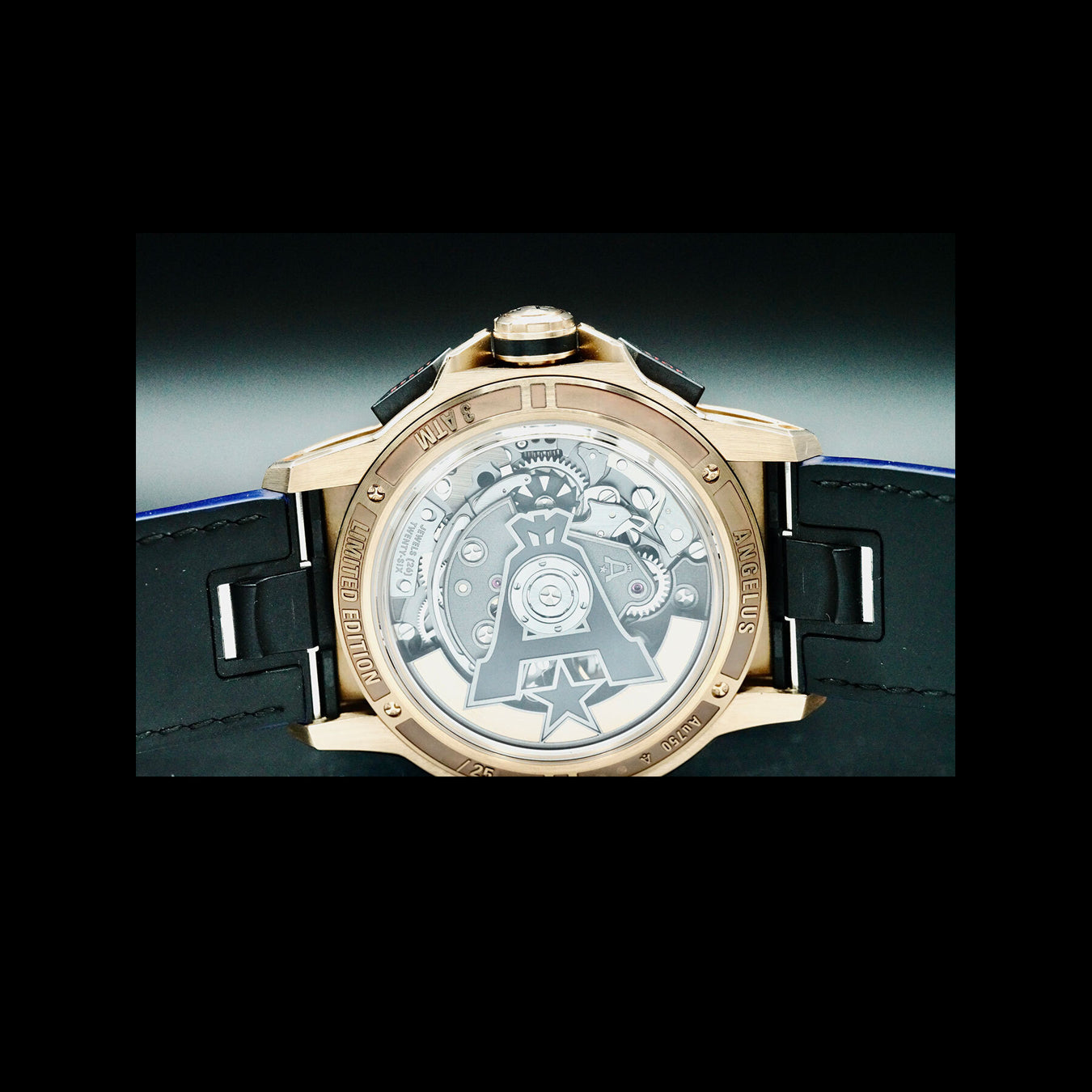 Angelus 0CDZE.U02A.K009H Chronodate Gold Blue