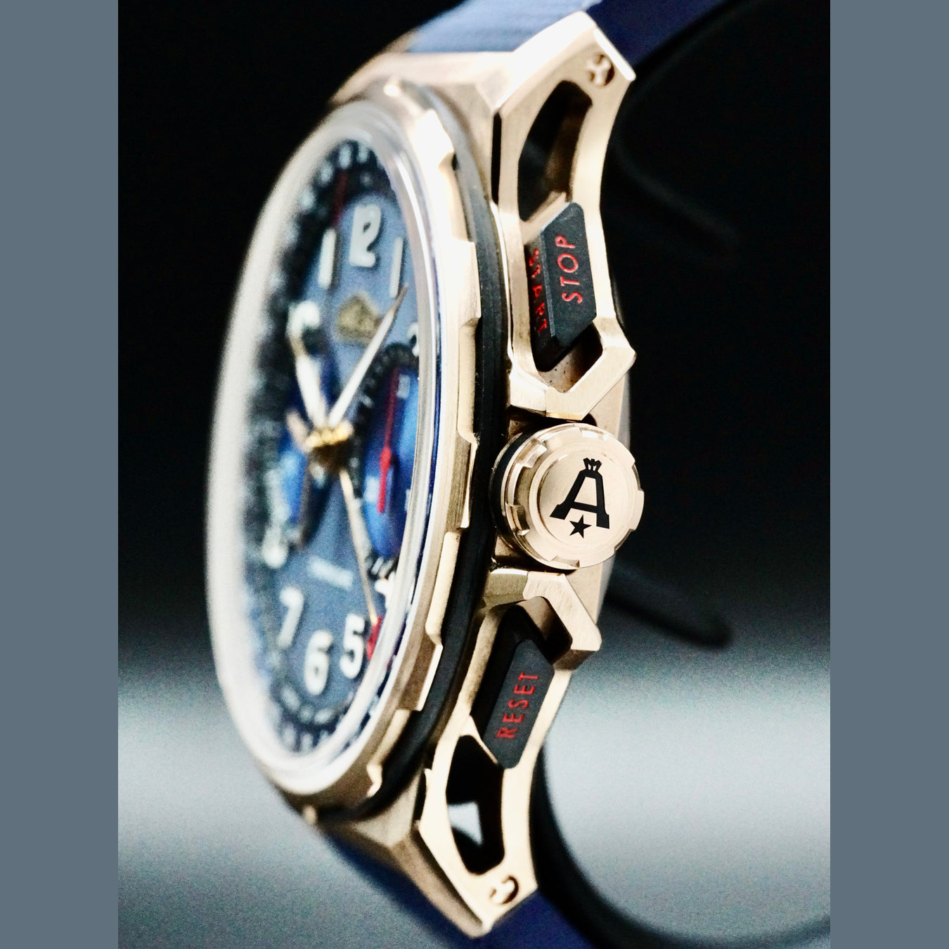 Angelus 0CDZE.U02A.K009H Chronodate Gold Blue
