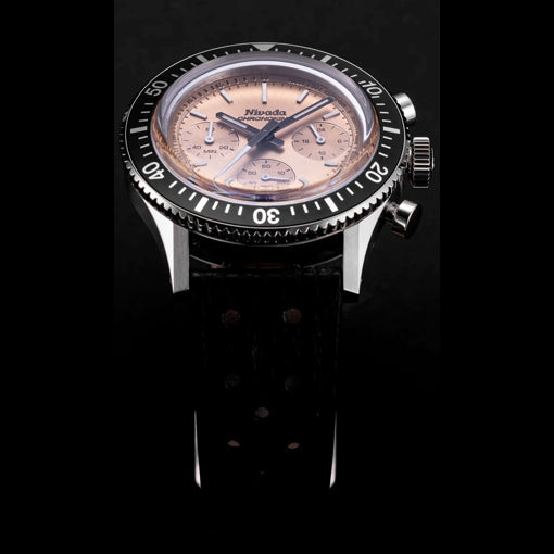 Nivada Grenchen 87043Q17 Chronoking Salmon Dial on Strap