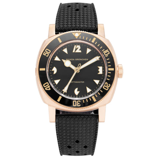 Nivada Grenchen 14123A01 Depthmaster  Bronze on Rubber Strap