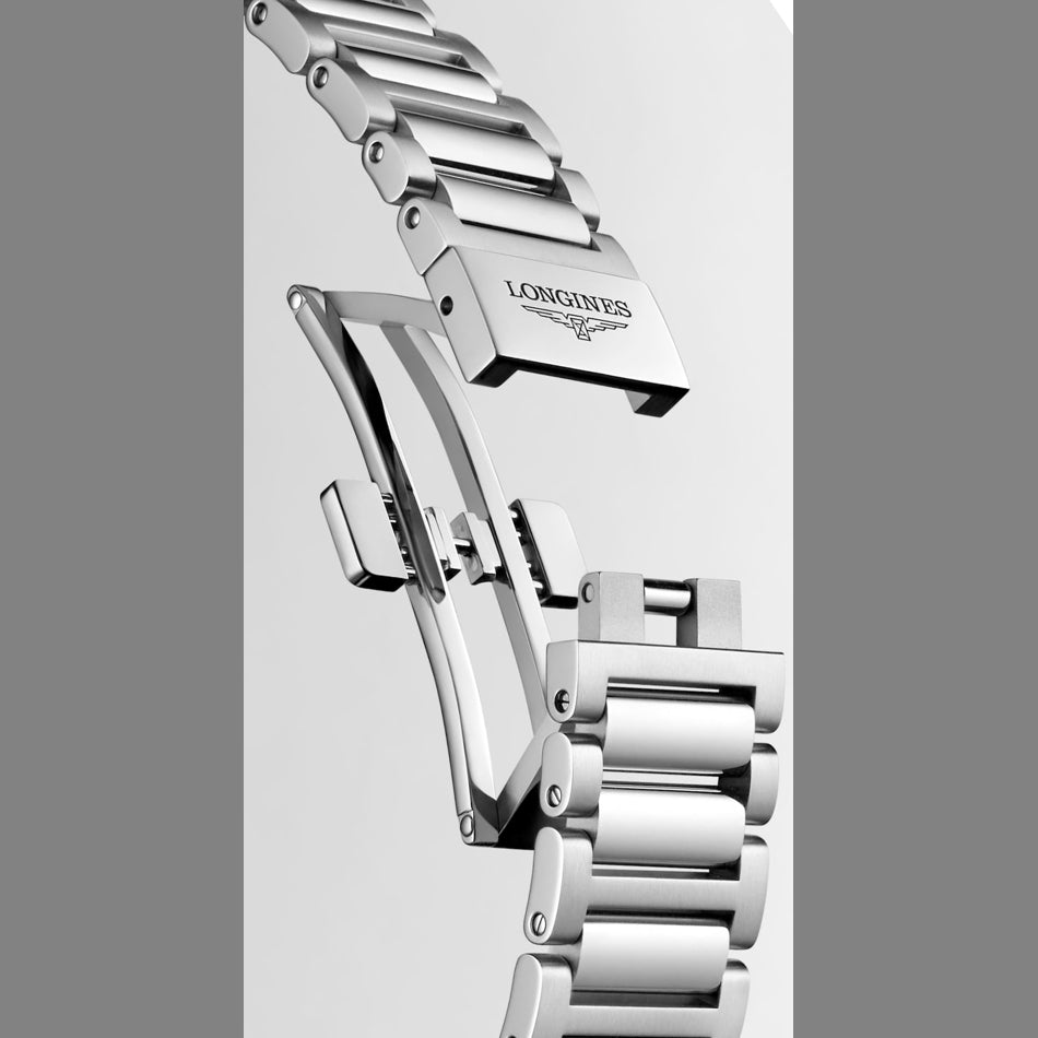 Longines L3.835.4.02.6 Conquest Silver Dial on Bracelet