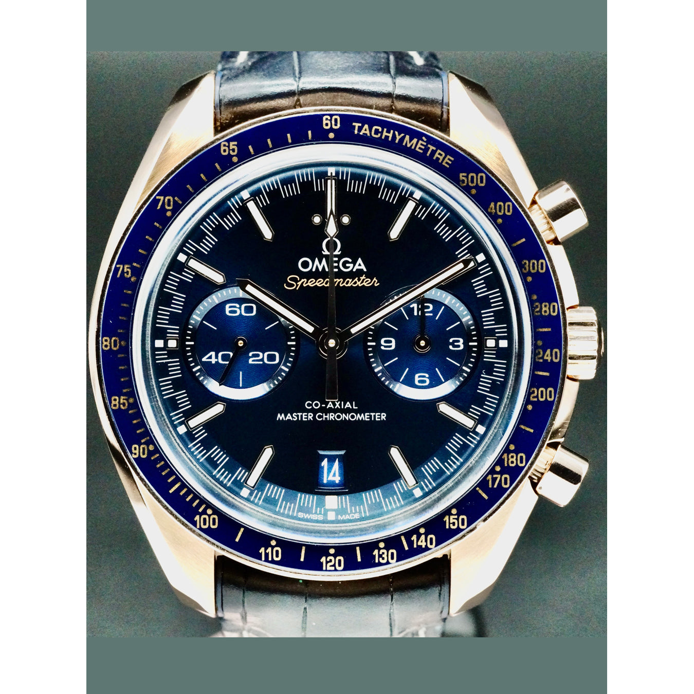 Omega 329.53.44.51.03.001 Speedmaster Racing Master Chronometer Sedna Gold
