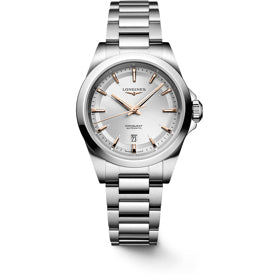 Longines L3.320.4.72.6 Conquest Sunray Silver on Bracelet