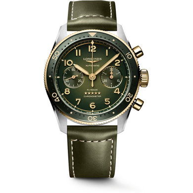 Longines L3.821.5.53.2 Spirit Green Dial on Strap