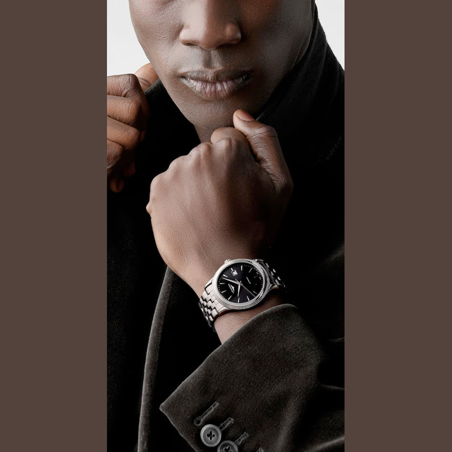 Longines L4.984.4.59.6 Flagship Black Dial on Bracelet