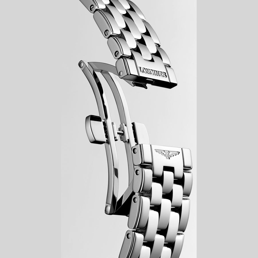 Longines L4.984.4.59.6 Flagship Black Dial on Bracelet