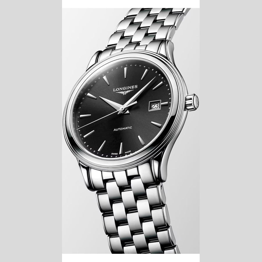 Longines L4.984.4.59.6 Flagship Black Dial on Bracelet